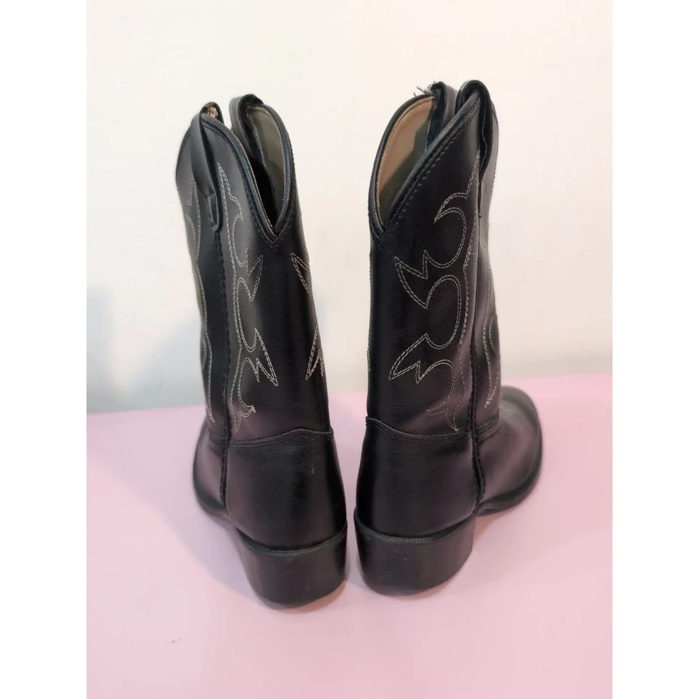 Boys Black Western Cowboy‎ Boots Size 1